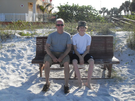Husband & Son at the beach
