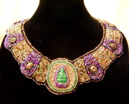 Beaded collar style necklace