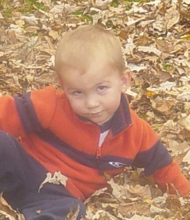 Playing in the leaves