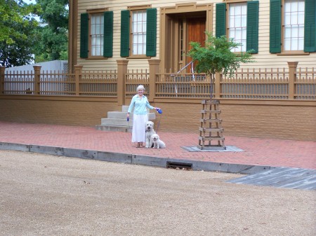 Penny at A. Lincoln's house in Springfield, IL