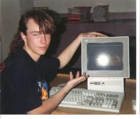 Keyboarding class..  The mullet days!!