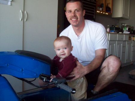 My husband and son enjoying their jetski