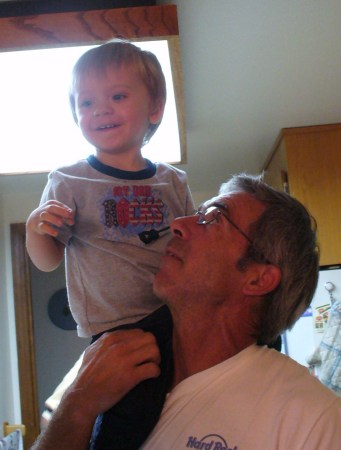 Cary Christiansen's son, Jace, and James