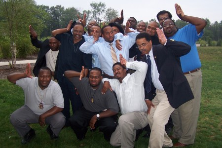 The bruhs celebrate a wedding.