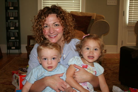 Vickie with my twin grandchildren