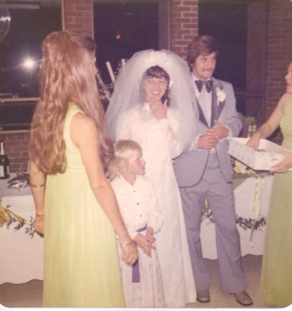 Al and I at our wedding reception 1973