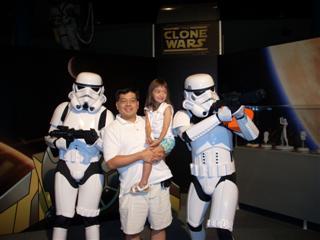 Dan and Isabella with Stormtroopers