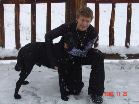 My son Joey with his dog Buddy