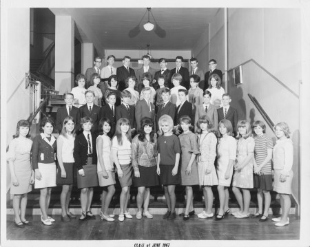 Miss Thomas's 8th Grade Class 1967
