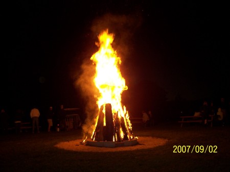 bonfire at camp