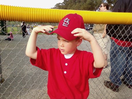 Grandson Jackie first T-Ball game