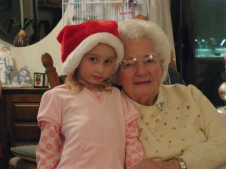 Mom and Elizabeth - Christmas Eve 2008