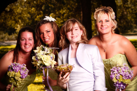 My Girls and I on my wedding day