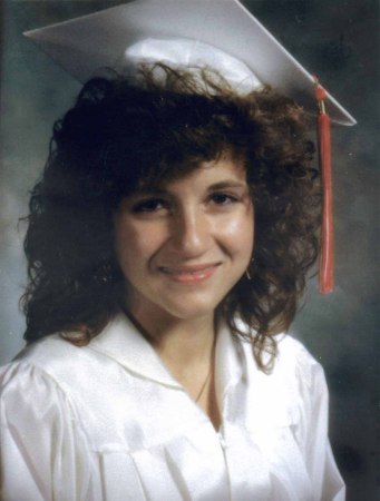 1988 Senior Picture in Yearbook Cap n Gown