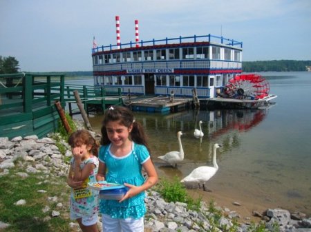 Chayse n Kennedy at the Ausable River Boat