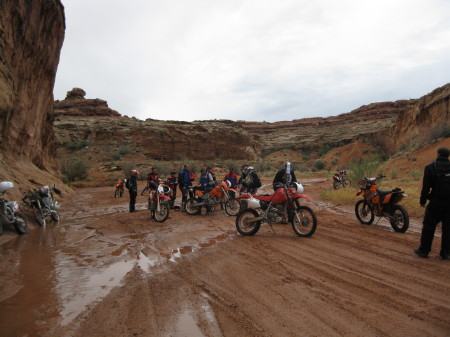 wet dirt in Moab Utah