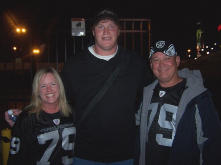 Steve and I with Raider Paul McQuistan
