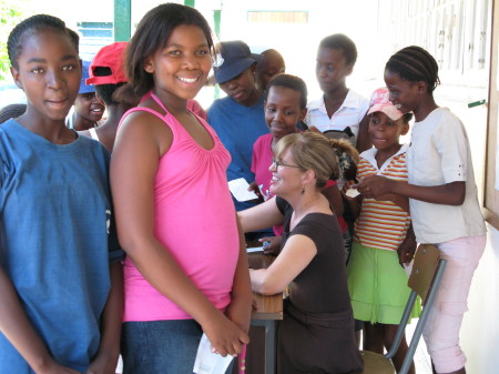 At a school in Sowa, Botswana (March '07)