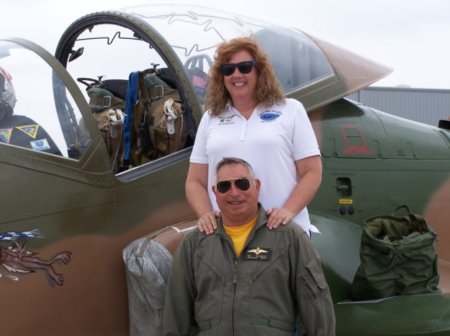 Donna and I next our Jet Provost