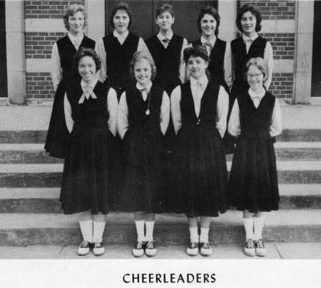 Cheerleaders Piedmont Jr High 1959-60
