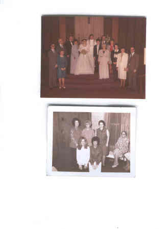 Top niece's wedding; lower 4 sisters and mom,