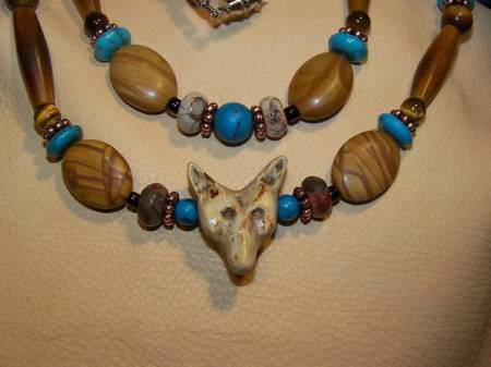 My Art...Wolf carved from deer antler