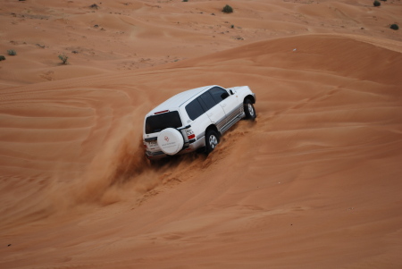 Sand hopping in the Arabian Desert