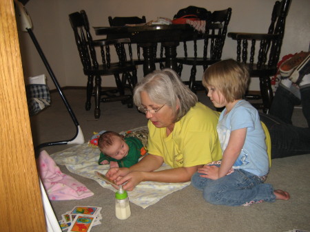 Wife Sandi and Grandaughter and Grandson