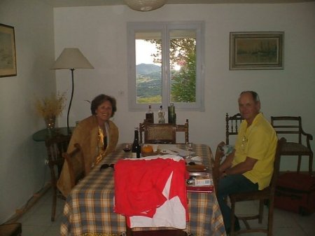 Nicole and Laurence "at home" in France