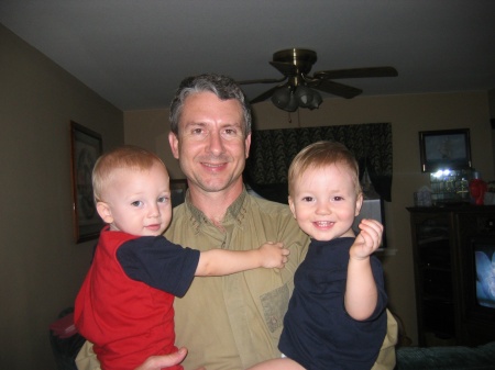 My Son Jerry holding my Grandsons