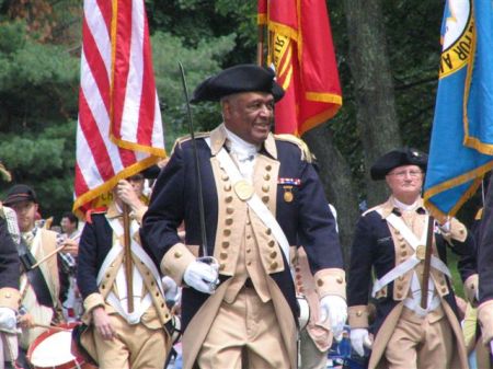 Marching with my friend Charlie Price