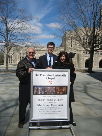 Adam after his sermon at Princeton Chapel