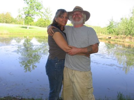 Carol and I at our pond