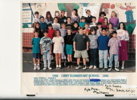 Cirby School 6th Grade 1992