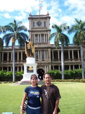Across street from Iolani Palace