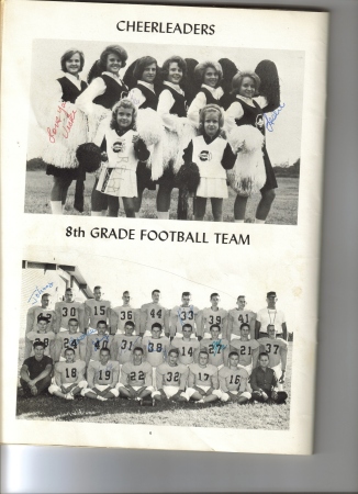 1965 8th grade cub football & cheer teams