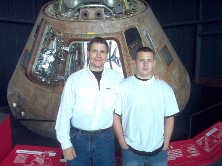 My son and I with Apollo Capsule