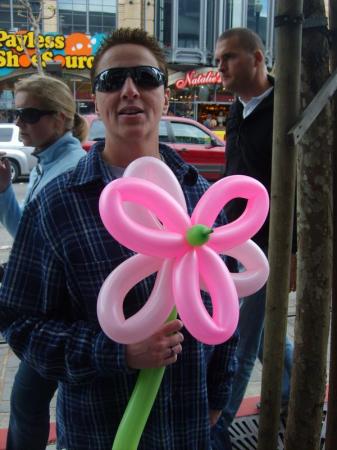 Me holding flower