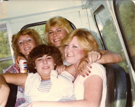 Me, Jennifer, Billie & Laura on the bus