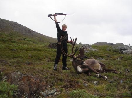 Grandson Jeremy caribou hunt