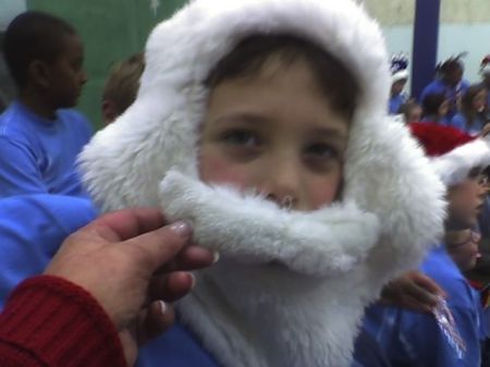 My son Daniel, Santa Wannabe