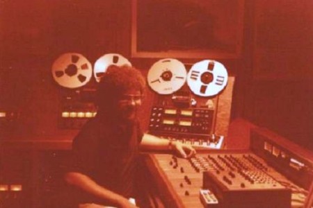 In a small 8-track production studio . . .