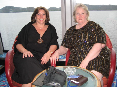 Jen and Kay on an Alaska cruise