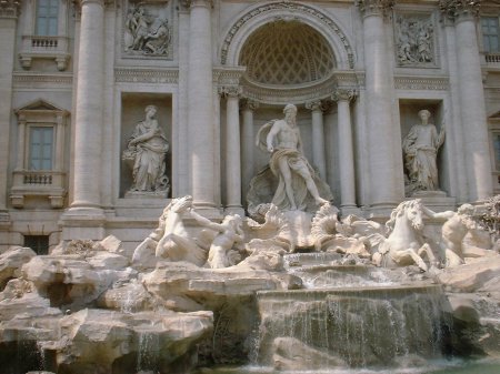 The Trevi fountain in Rome