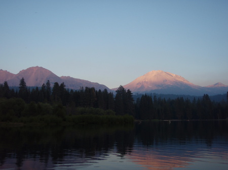 Manzanita Lake at dusk