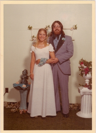 Terry Payne & I prom 1974 -Oh..to be 17 again!