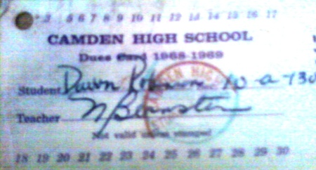 An old dues card