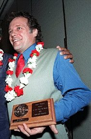 John Perry accepting 1997 Po'okela Award