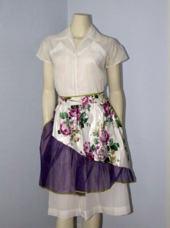 Vintage Polished & Sheer Purple Apron