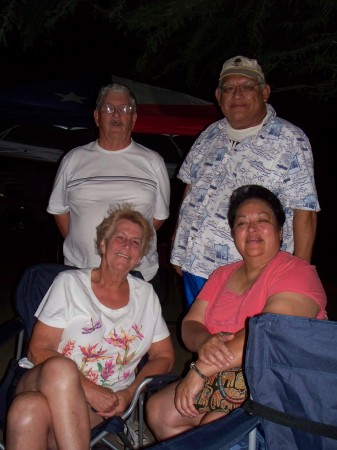 Bill Maitland, Al Alvarez, with me and Juanita